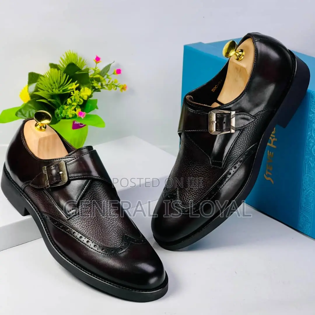 Steve Riots Monk Strap Black Coffee Shoe