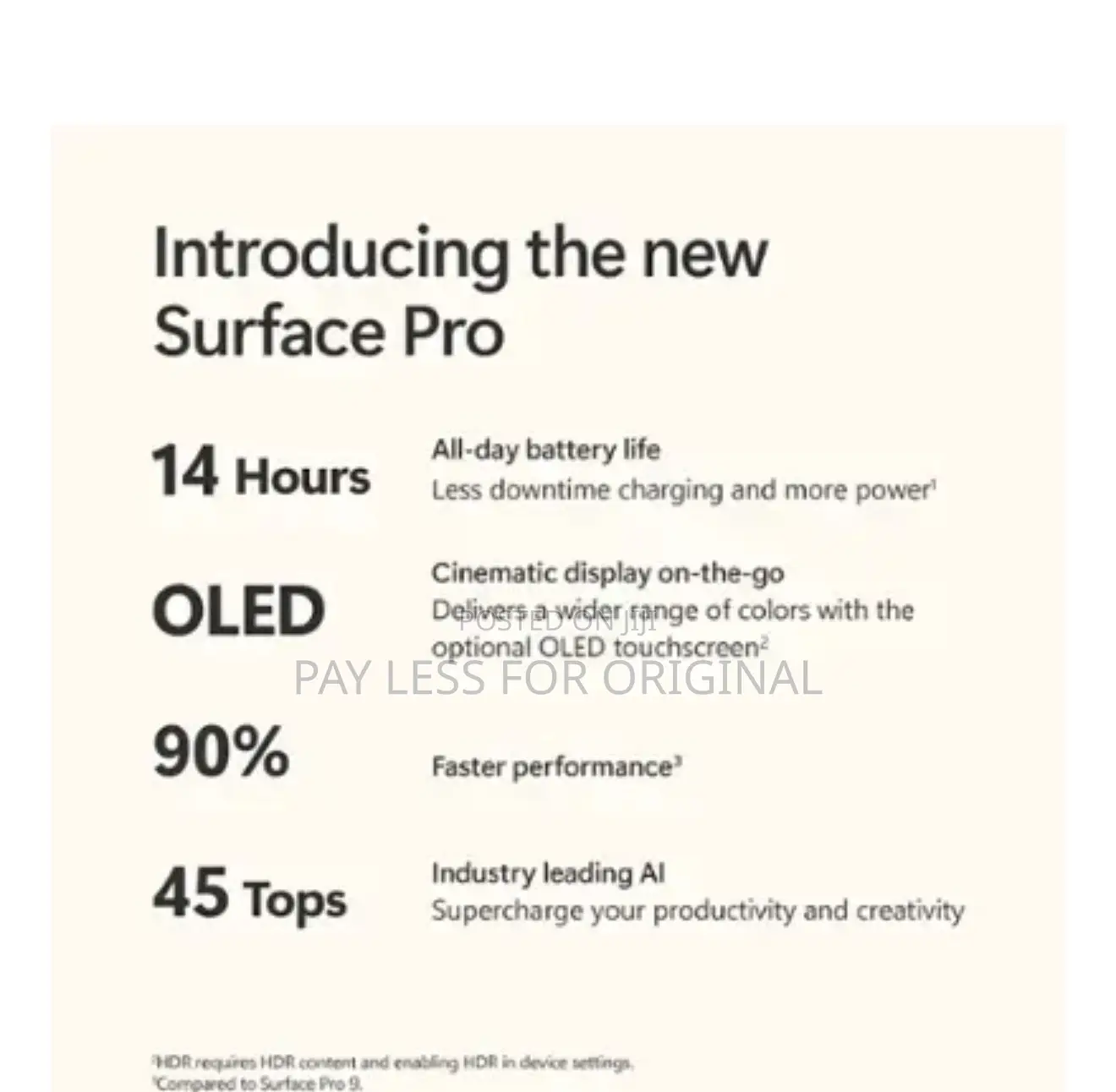 New Microsoft Surface Pro 11th Edition, a Copilot+ PC 16GB SSD 512GB