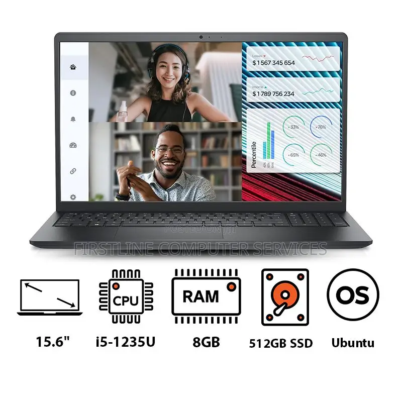 New Laptop Dell Vostro 3520 8GB Intel Core i5 SSD 512GB