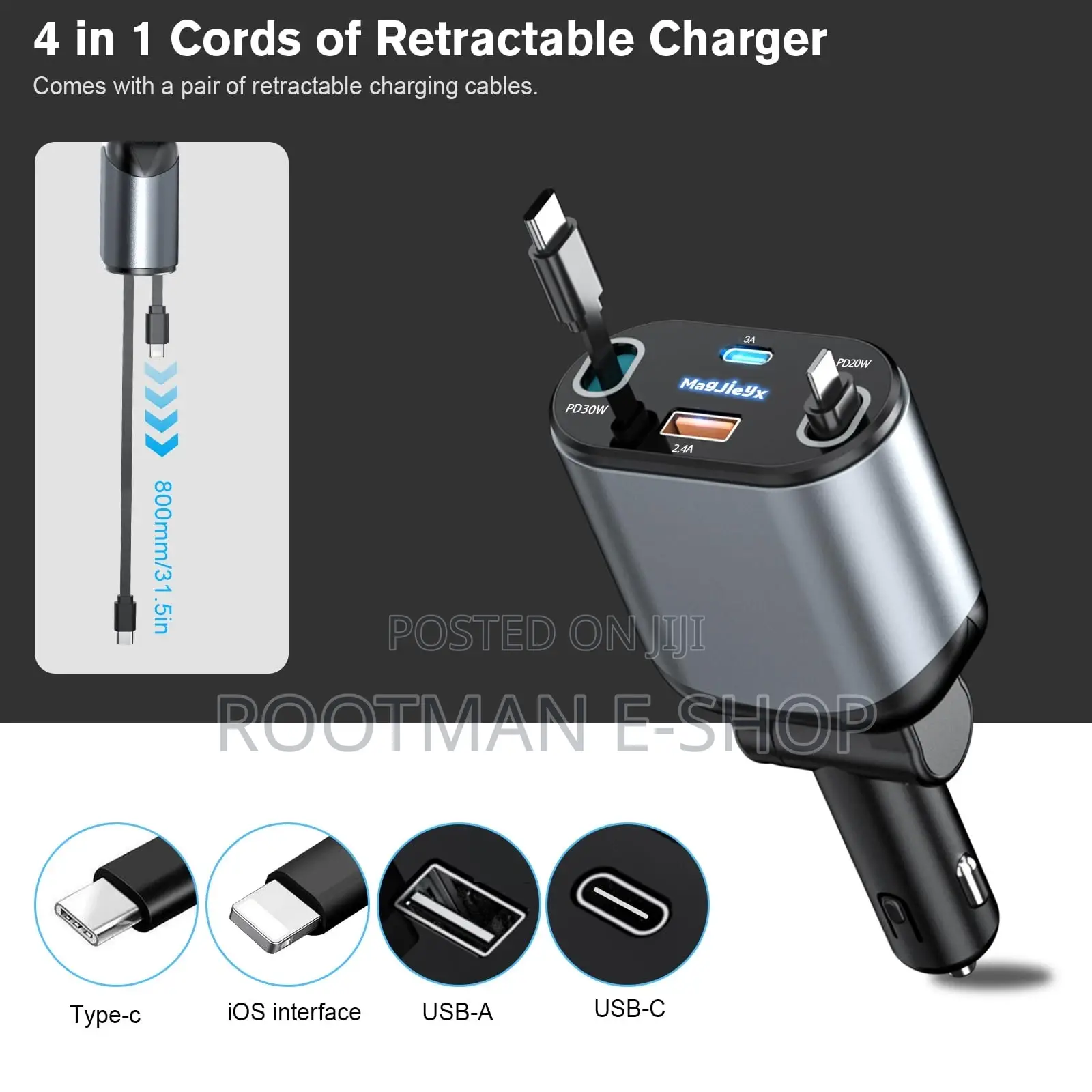 Joyroom 3-in-1 Car Charger