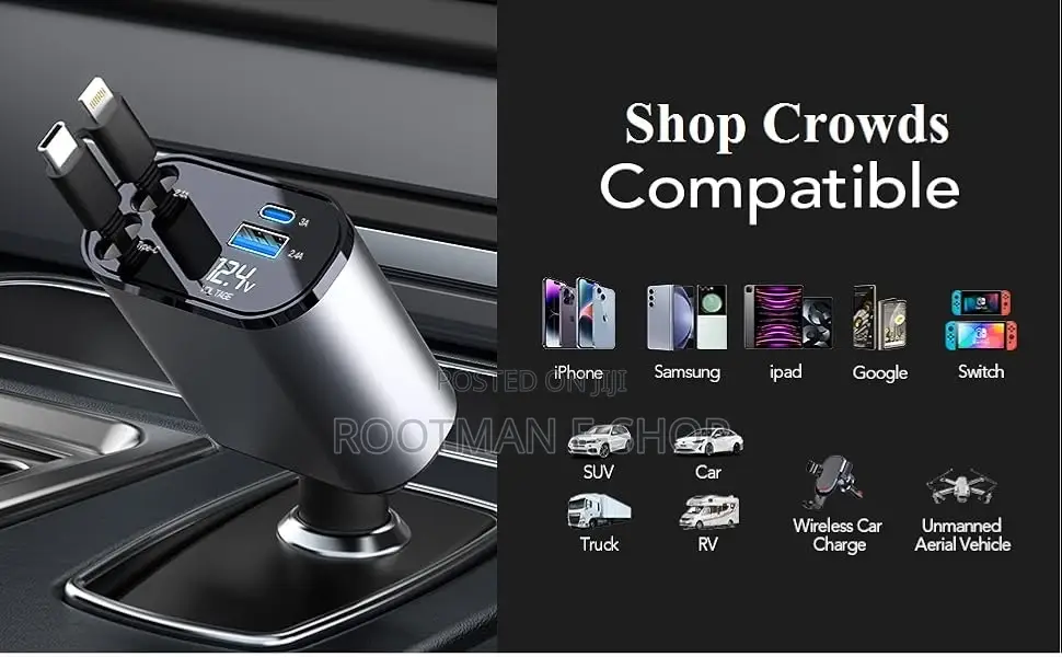 Joyroom 3-in-1 Car Charger