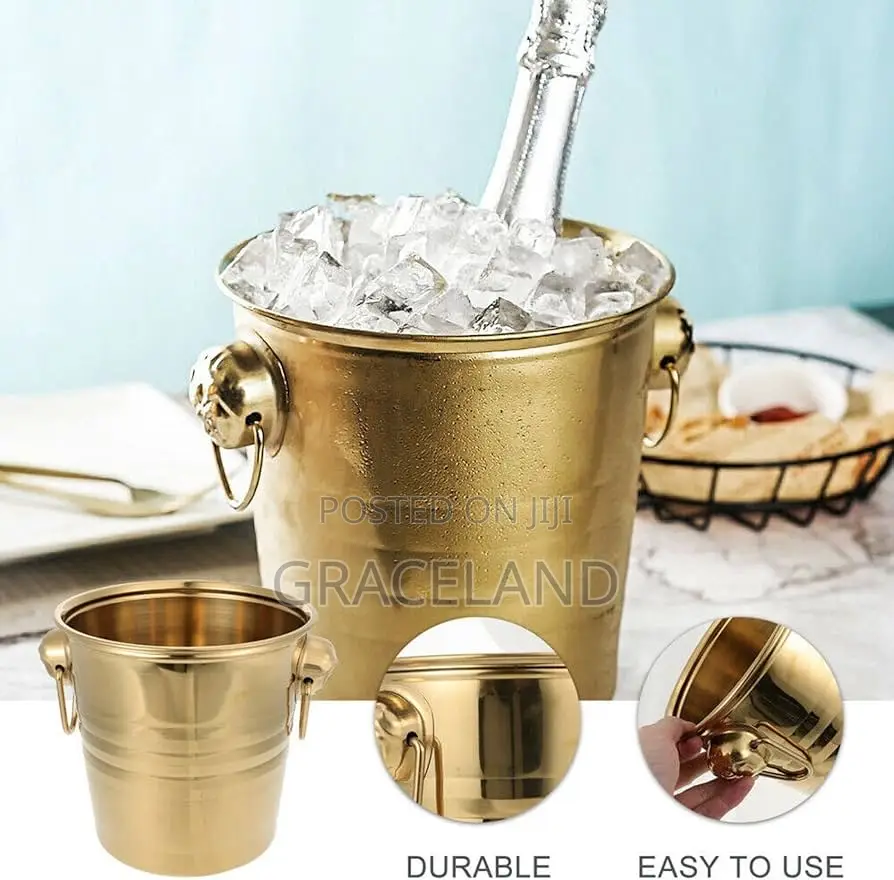 This Is Original 2in1 Golden Ice Buckets for Dinner-Party’S