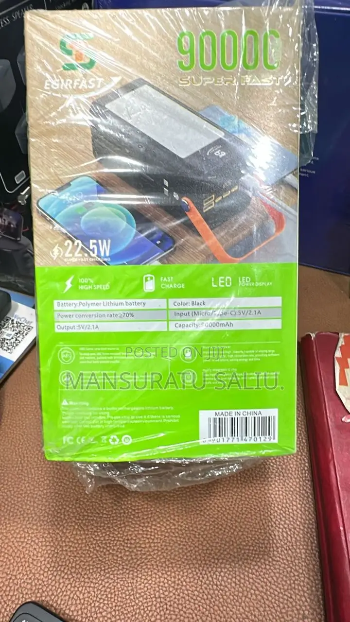 Power Bank 90000egirfast Capacity Led Power Indicator