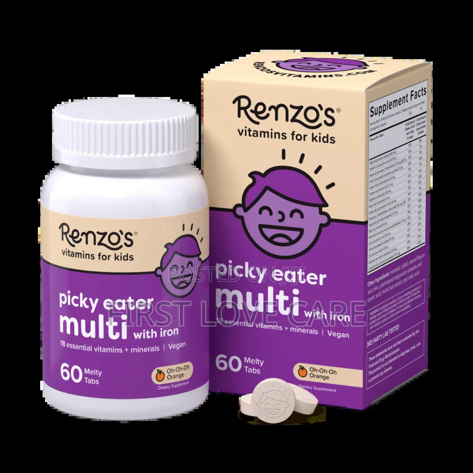 Renzo's Vitamins for Kids Picky Eater Multi With Iron