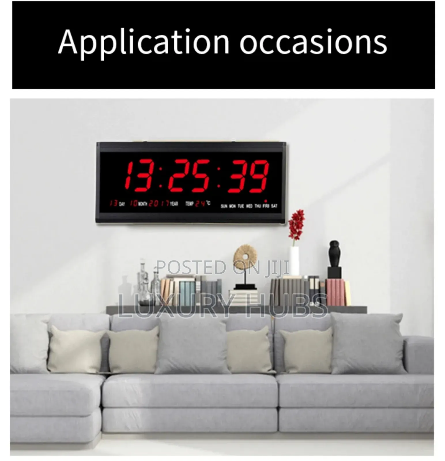 Large Led Digital Wall Mounted Clock