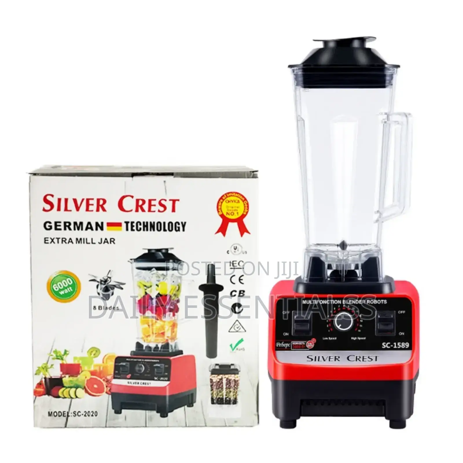 Silver Crest 2 in 1 Blender With Dry Mill Grinder