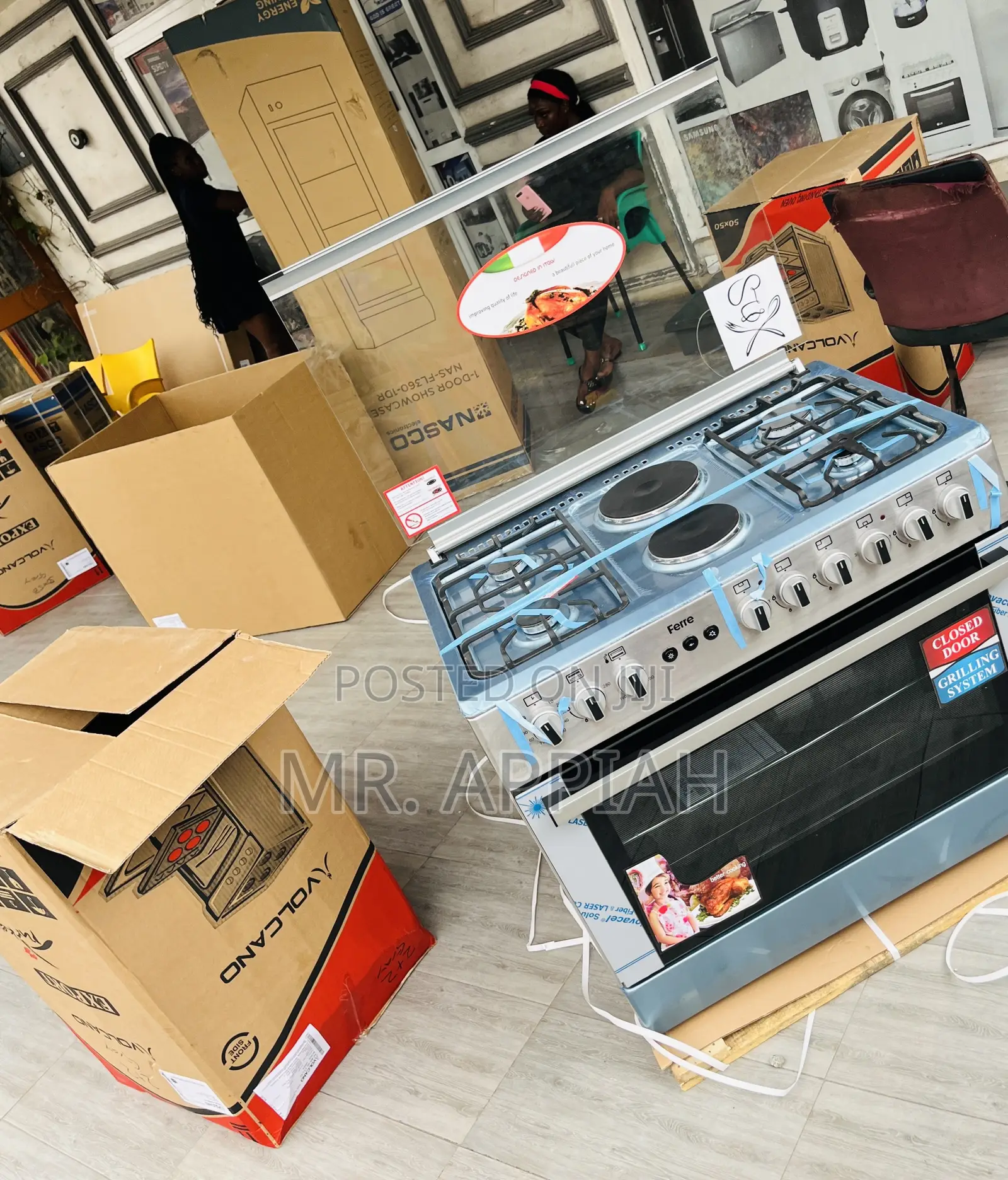 Newly Made Quality Volcano 60x90 4 Gas + 2 Electric Burner.