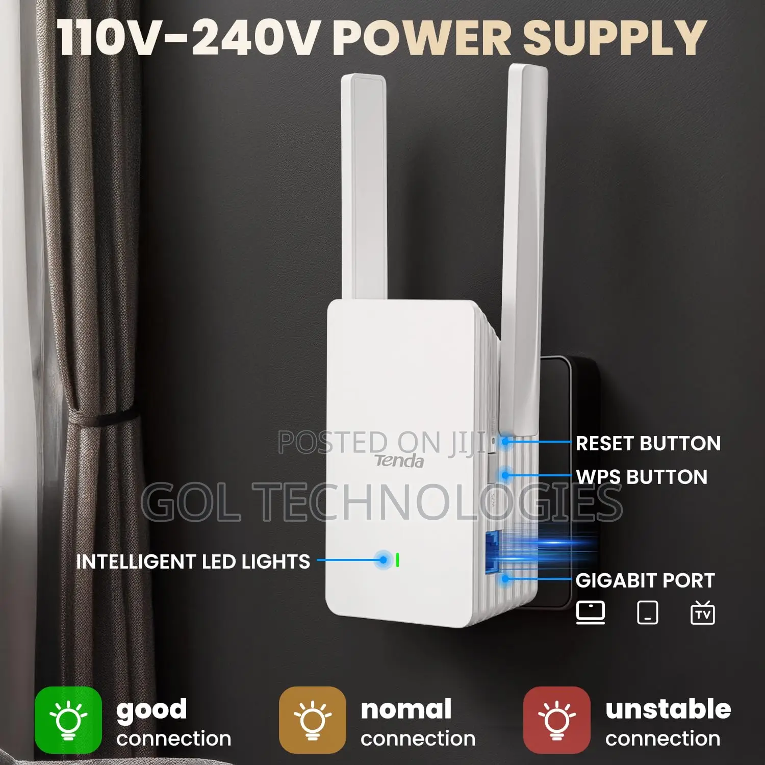 Tenda Wireless Range Extender Wi-Fi 6 Dual Band A23