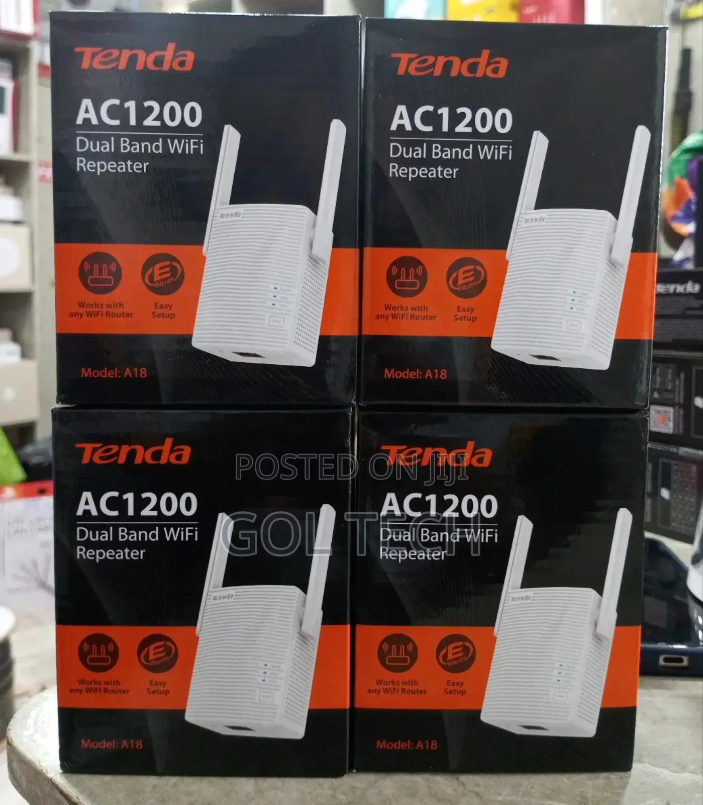 Tenda Wireless Range Extender Ac1200 Dual Band A18