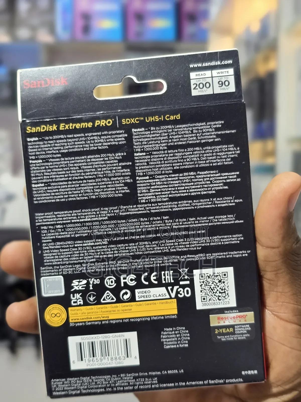 Sandisk Extreme Pro 512gb 200mbps SDXC Uhs-I Sd Card