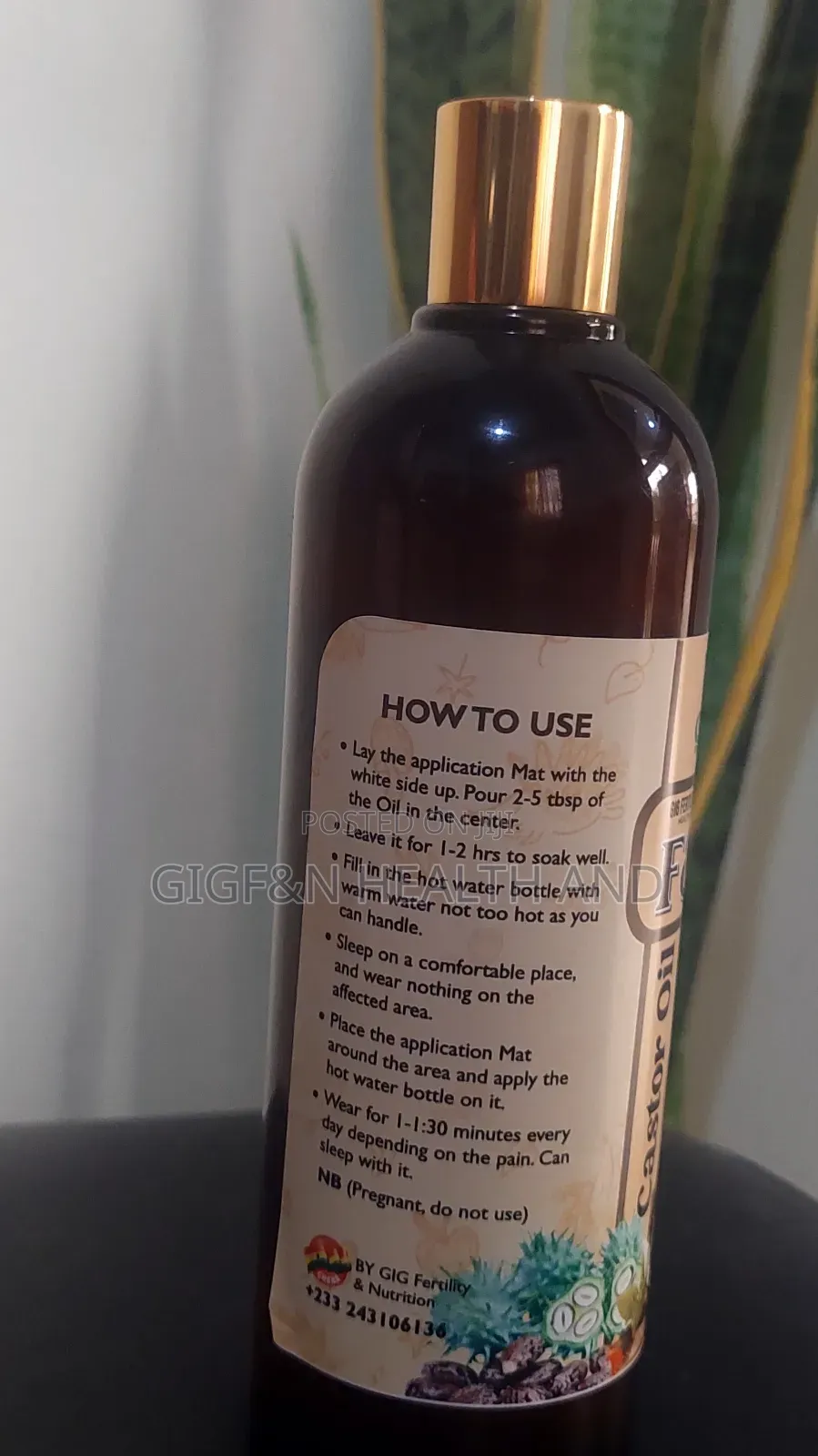 Organic Pure Cold-Pressed Castor Oil, 500ml