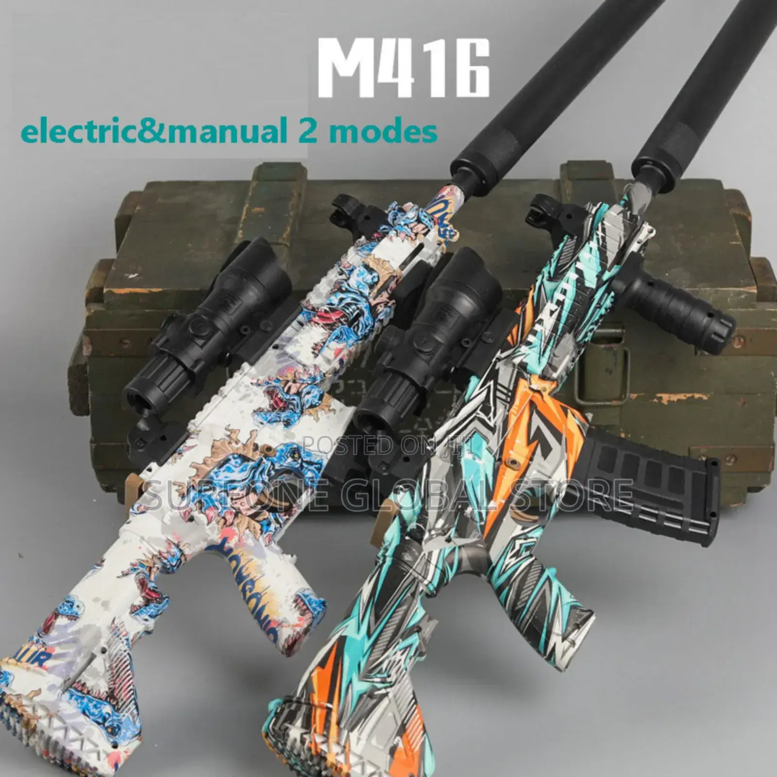 M416 Guns Electric Manual 2 Modes Rifle Sniper Automatic