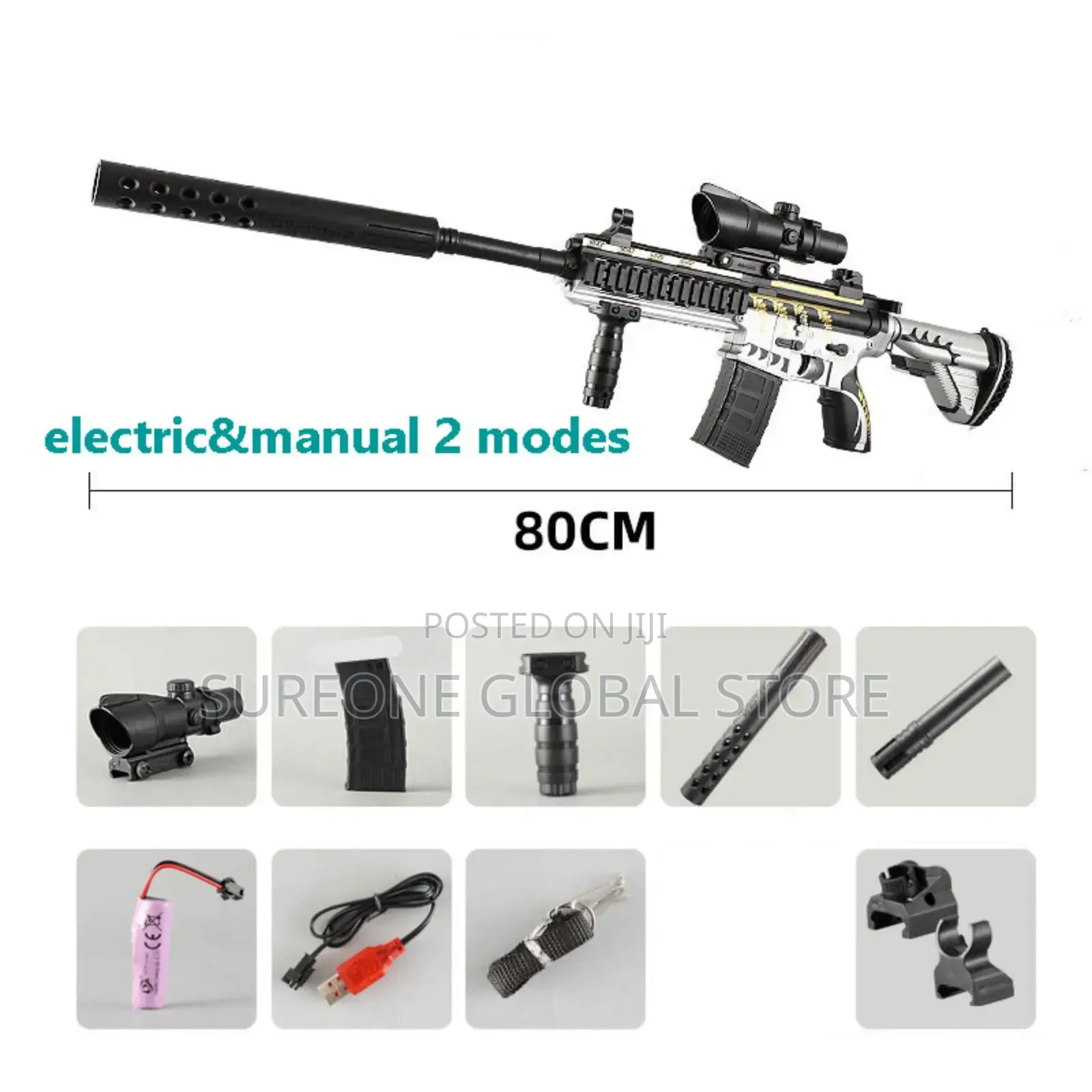 M416 Guns Electric Manual 2 Modes Rifle Sniper Automatic