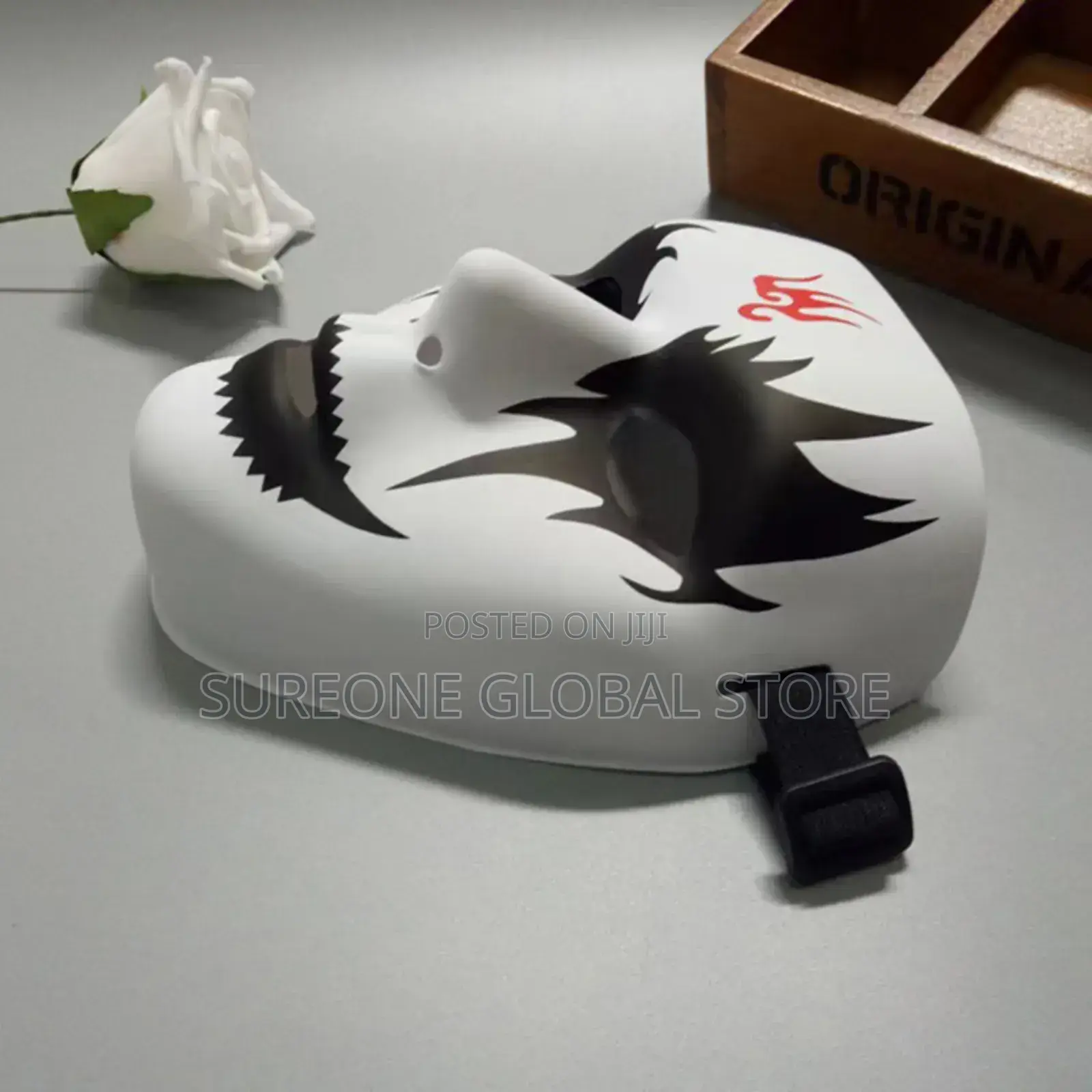 Performance Full Face Mask Hand-Painted White Street Dan