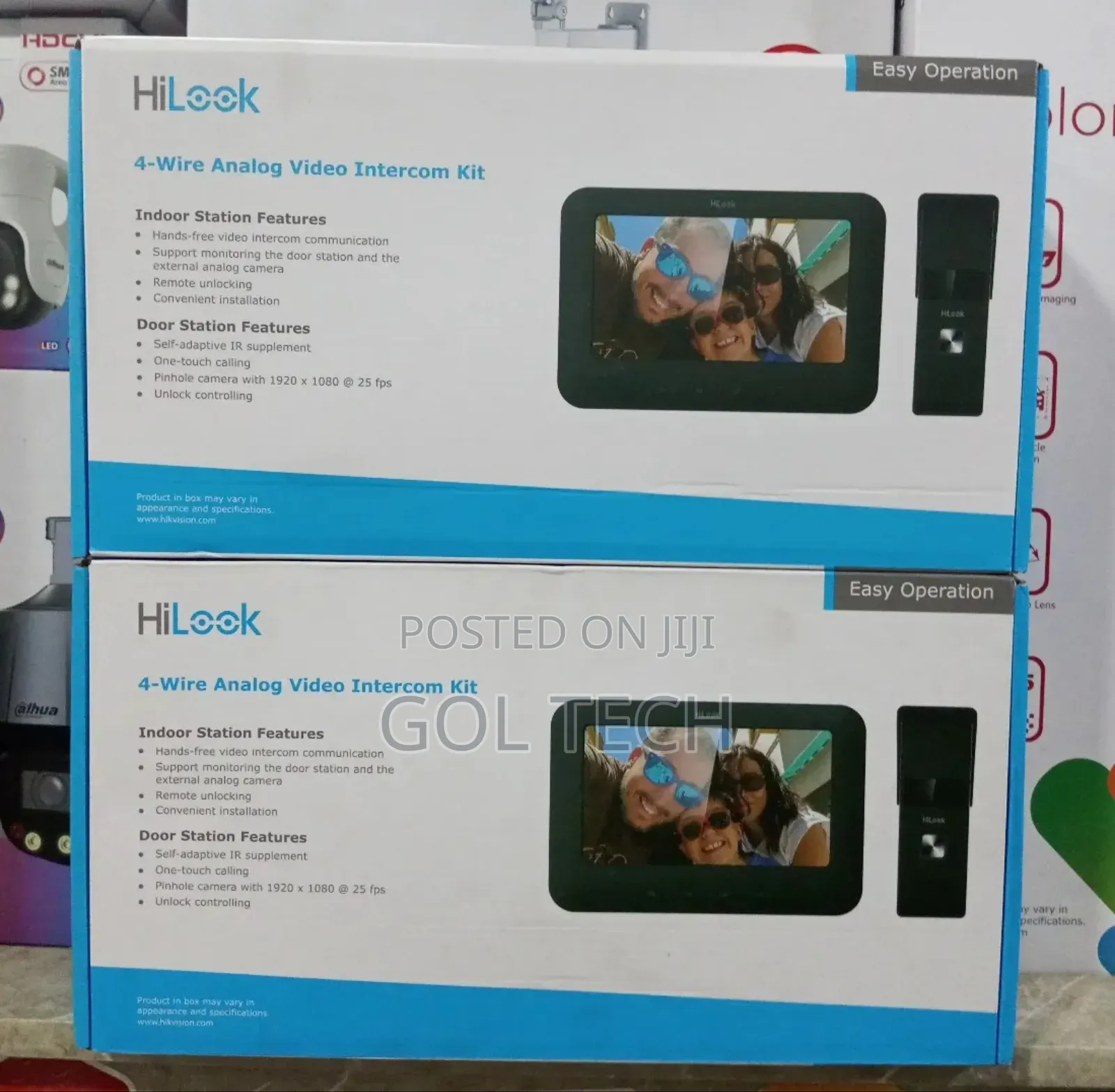 Hilook Video Intercom 4-Wire Analog Intercom Kit 7 Inches