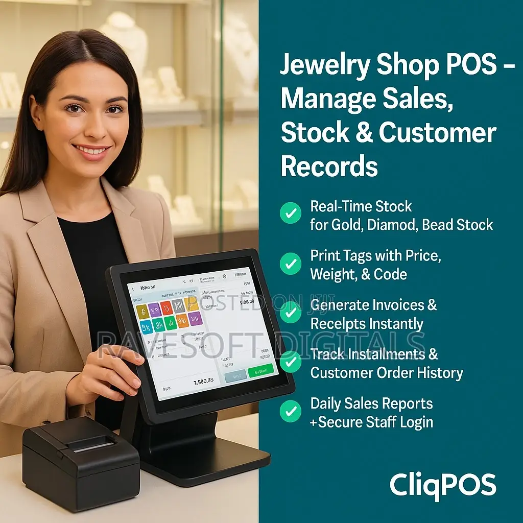 Jewelry Shop Pos – Manage Sales, Stock Customer Records