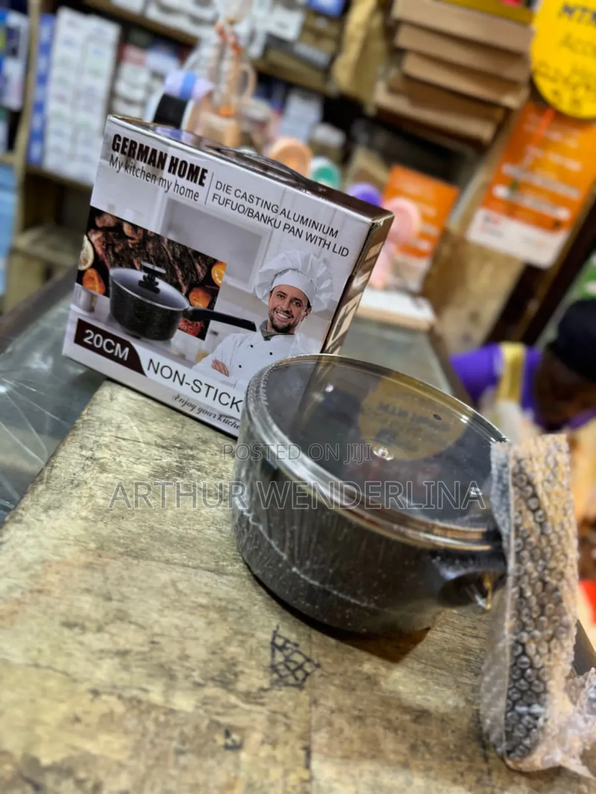 German Home Fufu and Banku Pan With Lid