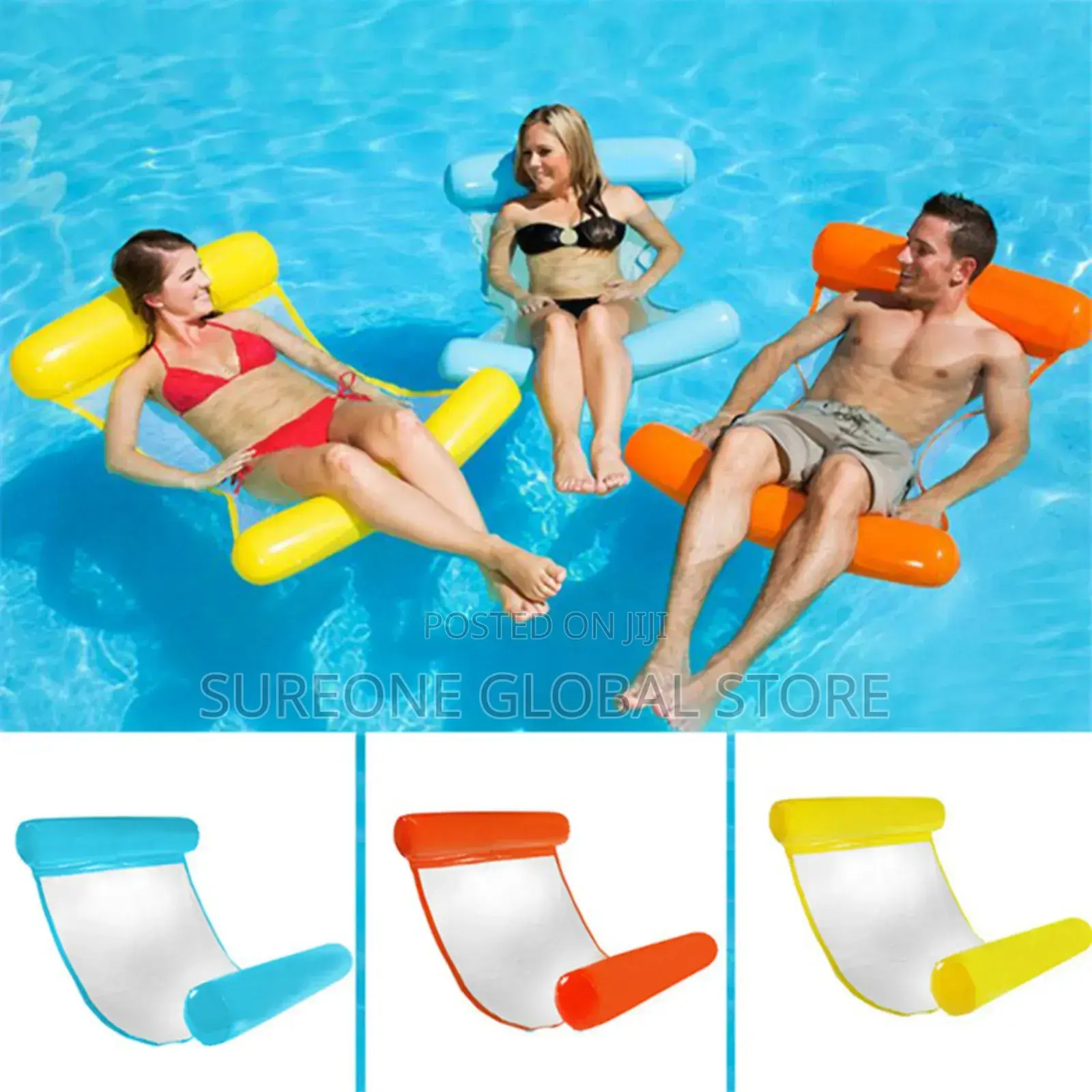 Summer Inflatable Foldable Floating Row Swimming