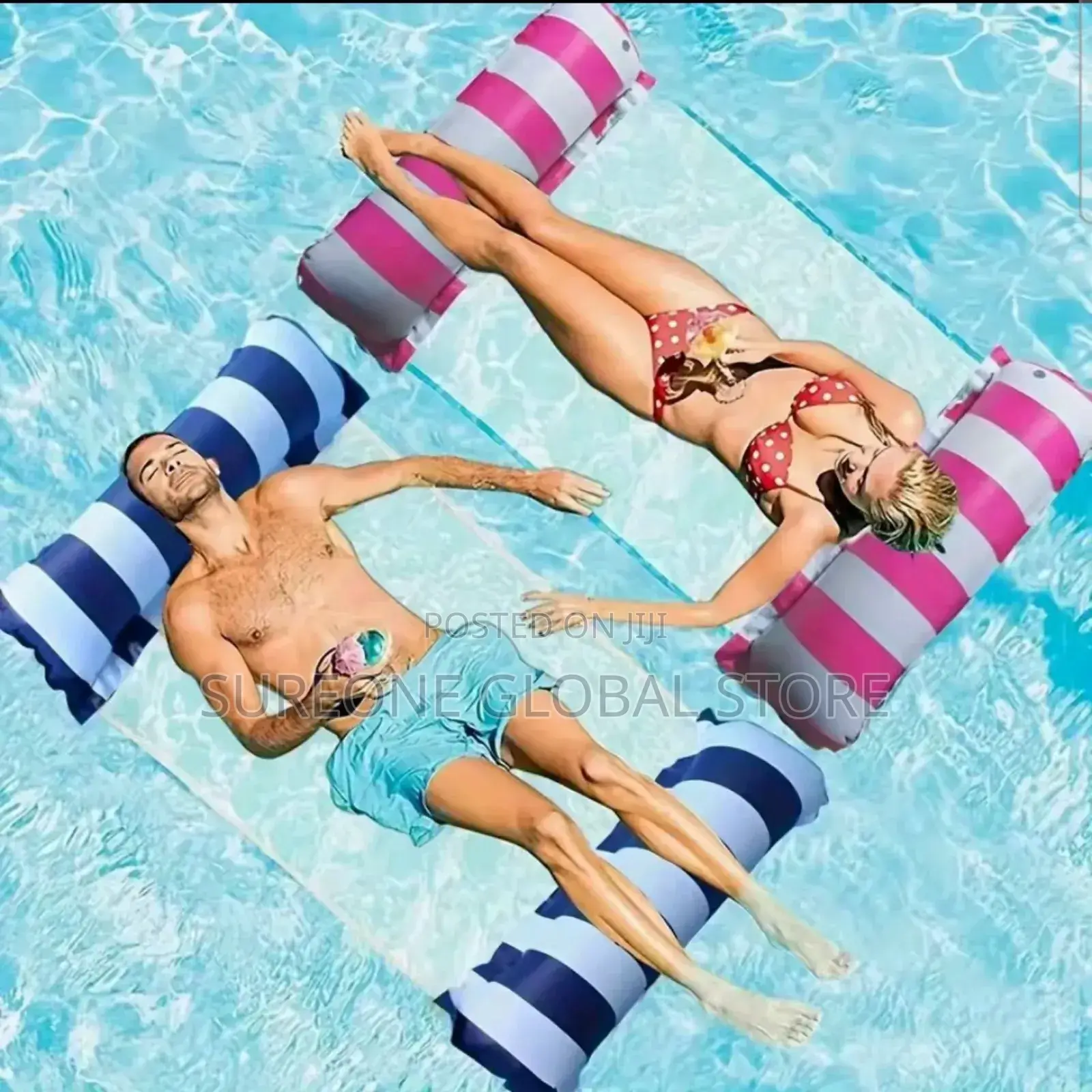 Beach Leisure Floating Beds With Net Backrest