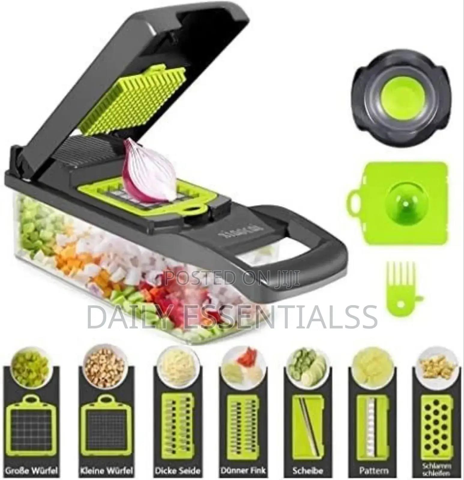 1.2l Vegetable Chopper – Large Capacity Manual Cutter