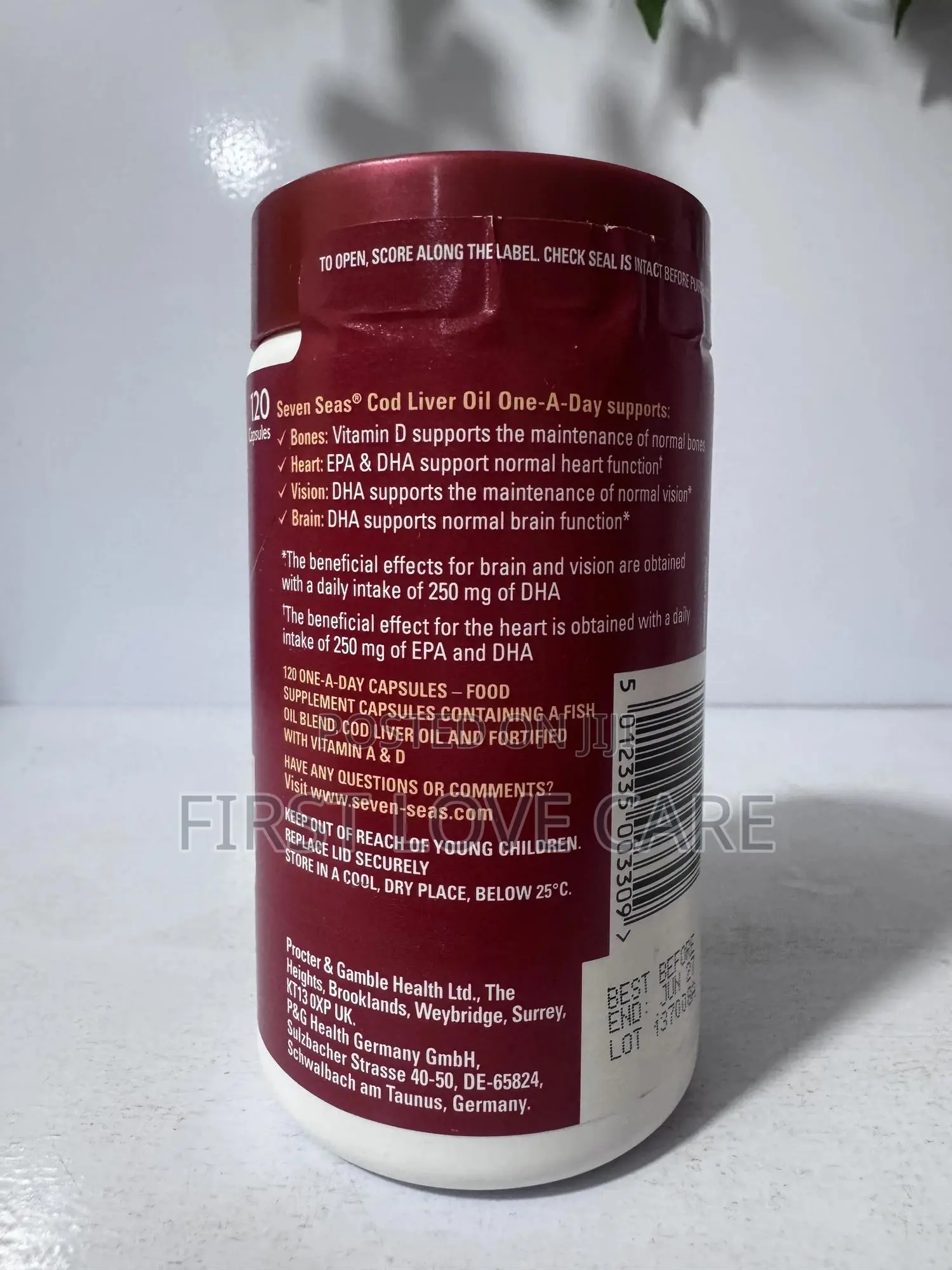Seven Seas Omega 3 Oil + Cod Liver Oil One A Day 480mg Fish