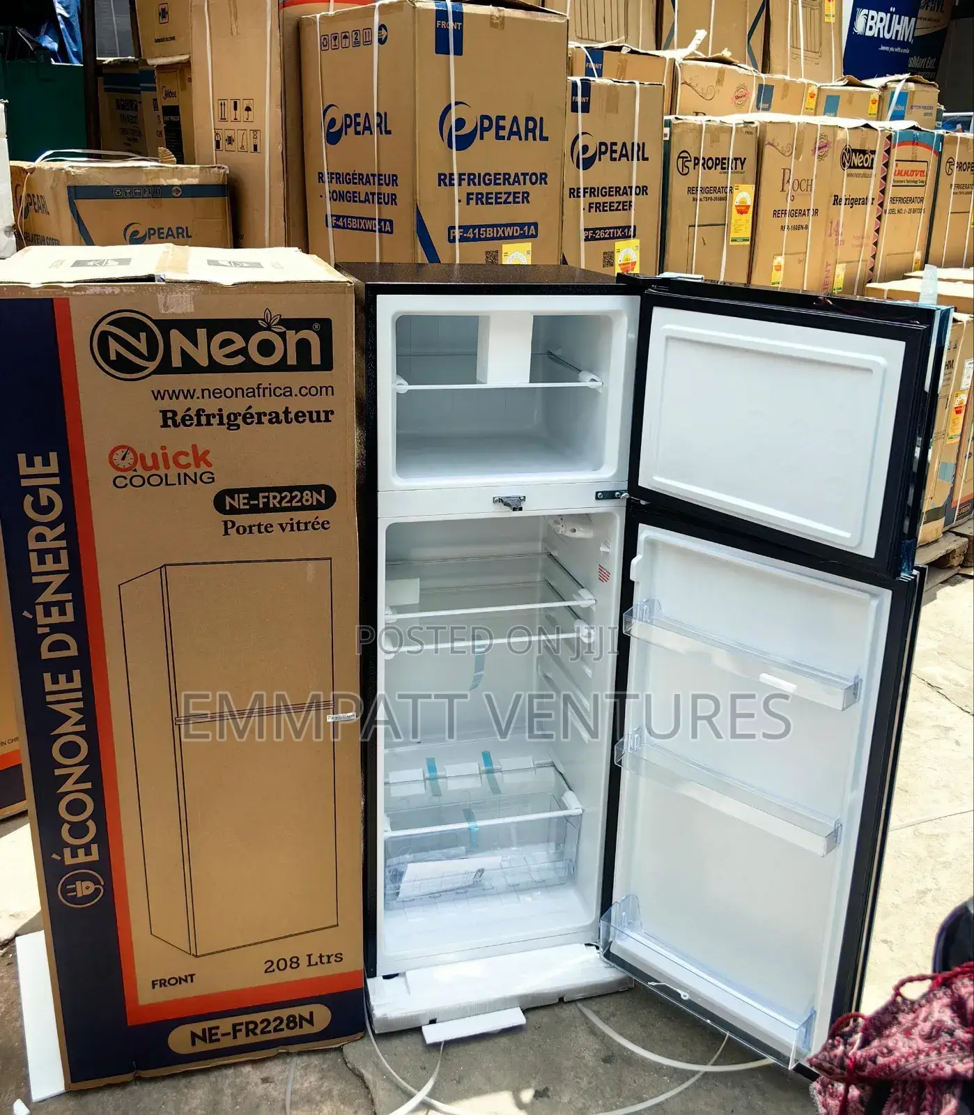 208l Neon Double Door Refrigerator