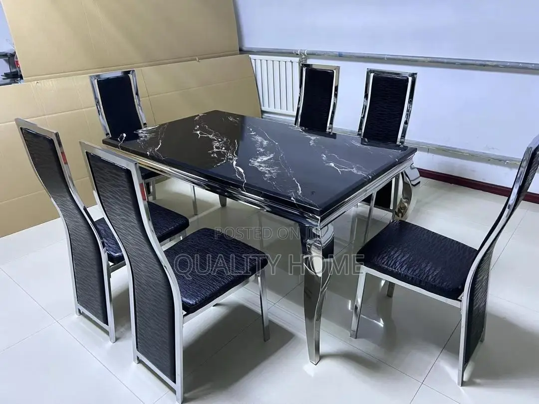 6 Sets Dinning Table (Gold)