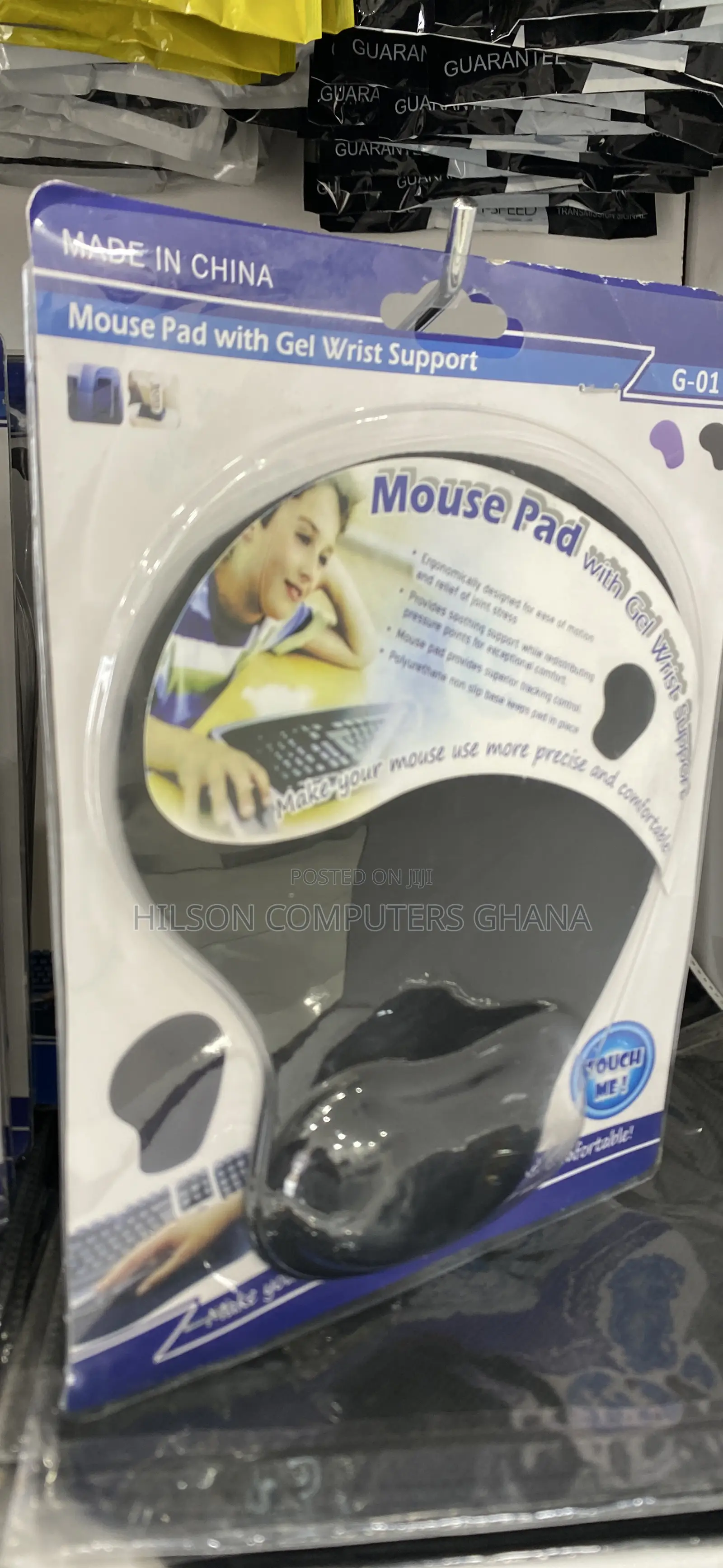 H-02 High Quality Mouse Pad Plus Wrist Support – Black