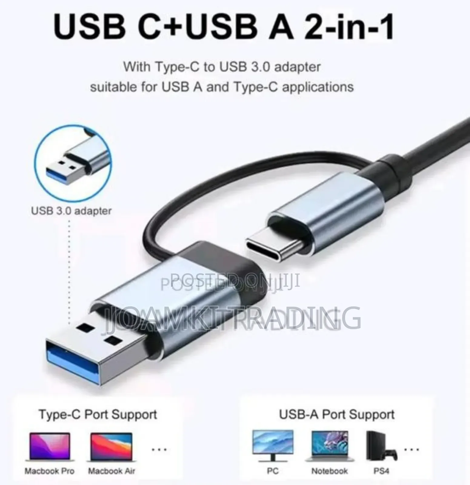 7 In 2 Usb C Hub 3.0 Splitter 4 Laptop, Phone, iPad.