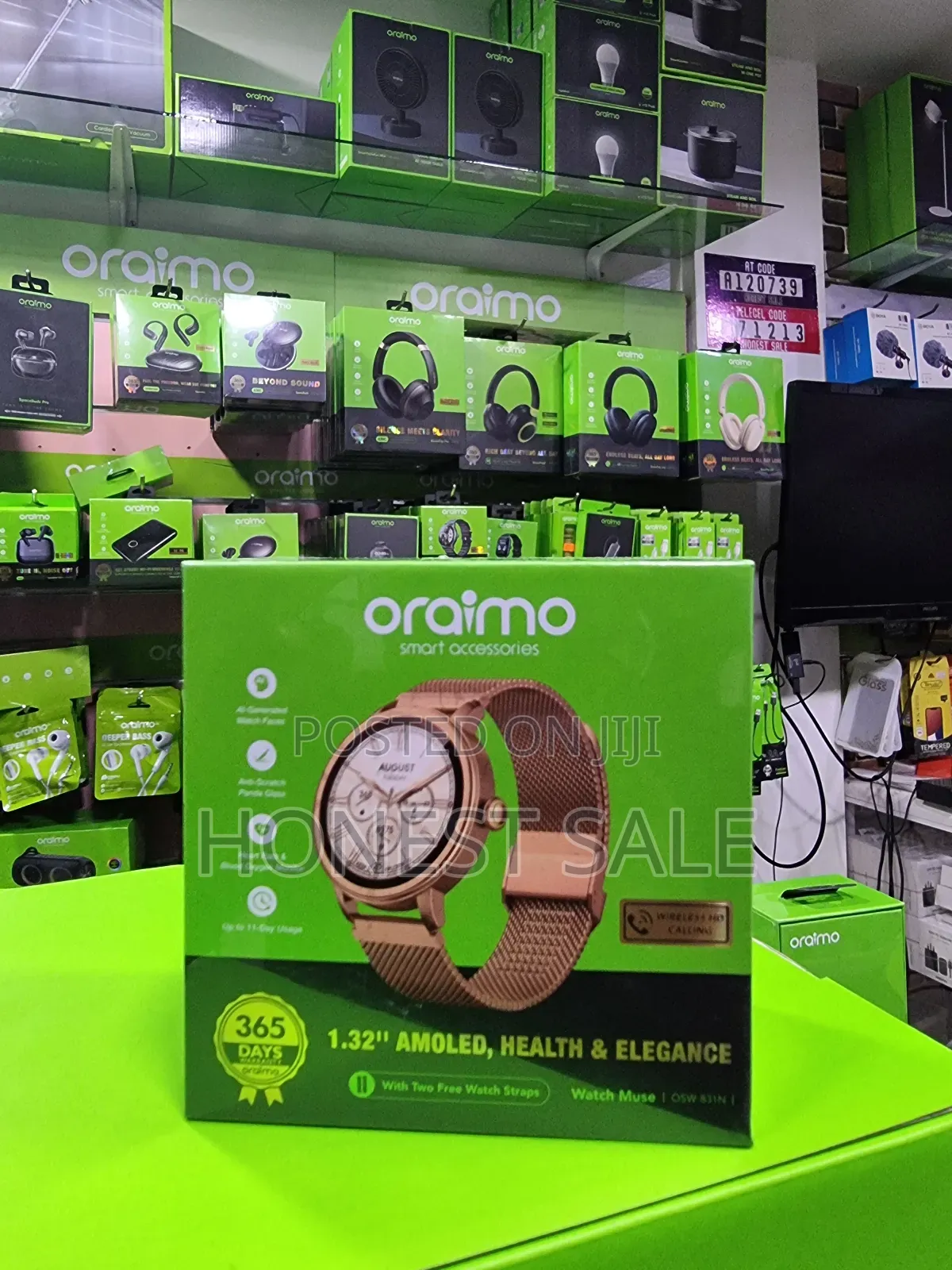 Oraimo Watch Muse 1.32” Amoled Ip68 Smart Watch