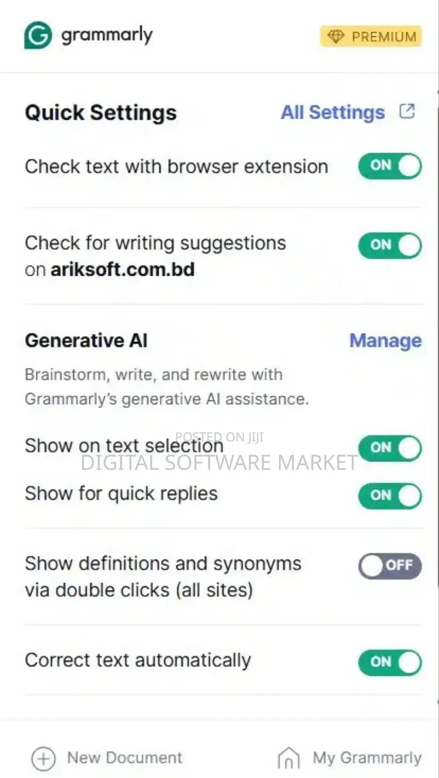 Grammarly Premium Account for 1 Year (Shared Account)