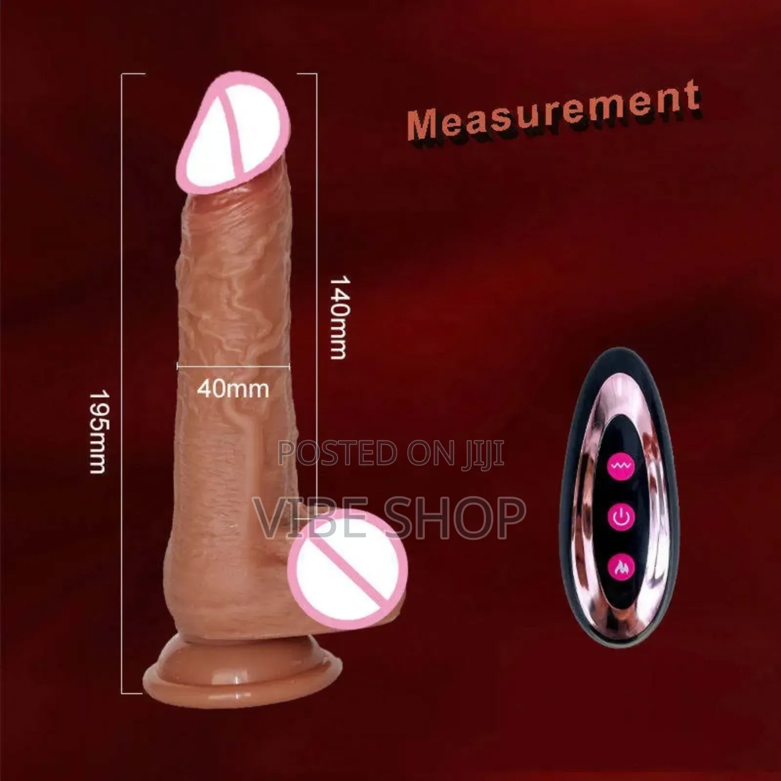 Thrusting Dildo - Remote 7 Vibration Modes Self-Heating