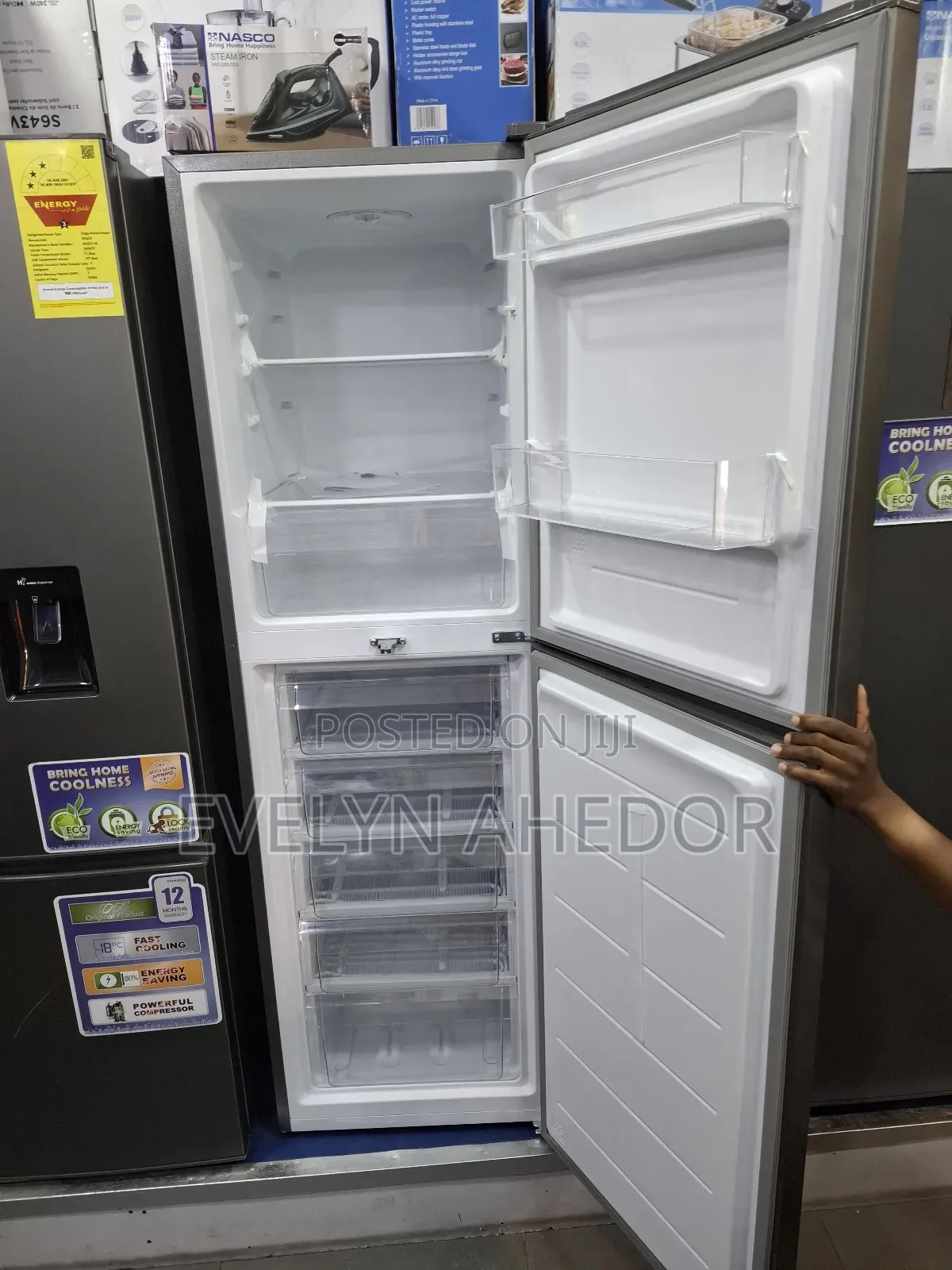 Best Durability 251 Litres Nasco Bottom Fridge Available