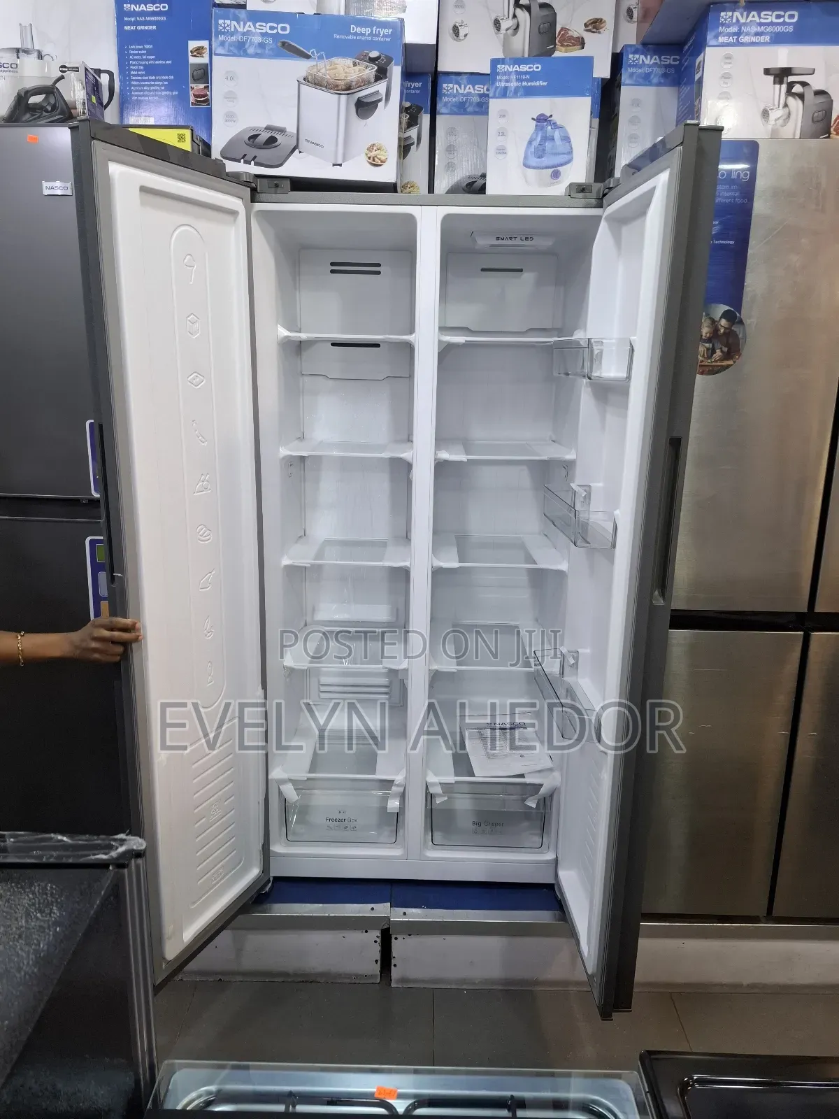 Side by Side Nasco Double Door Fridge 400 Litres