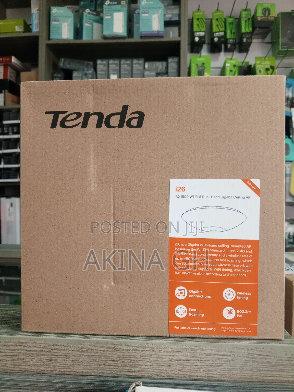 Tenda I26 Ax1500 Wi-Fi 6 Dual-Band Gigabit Ceiling Ap