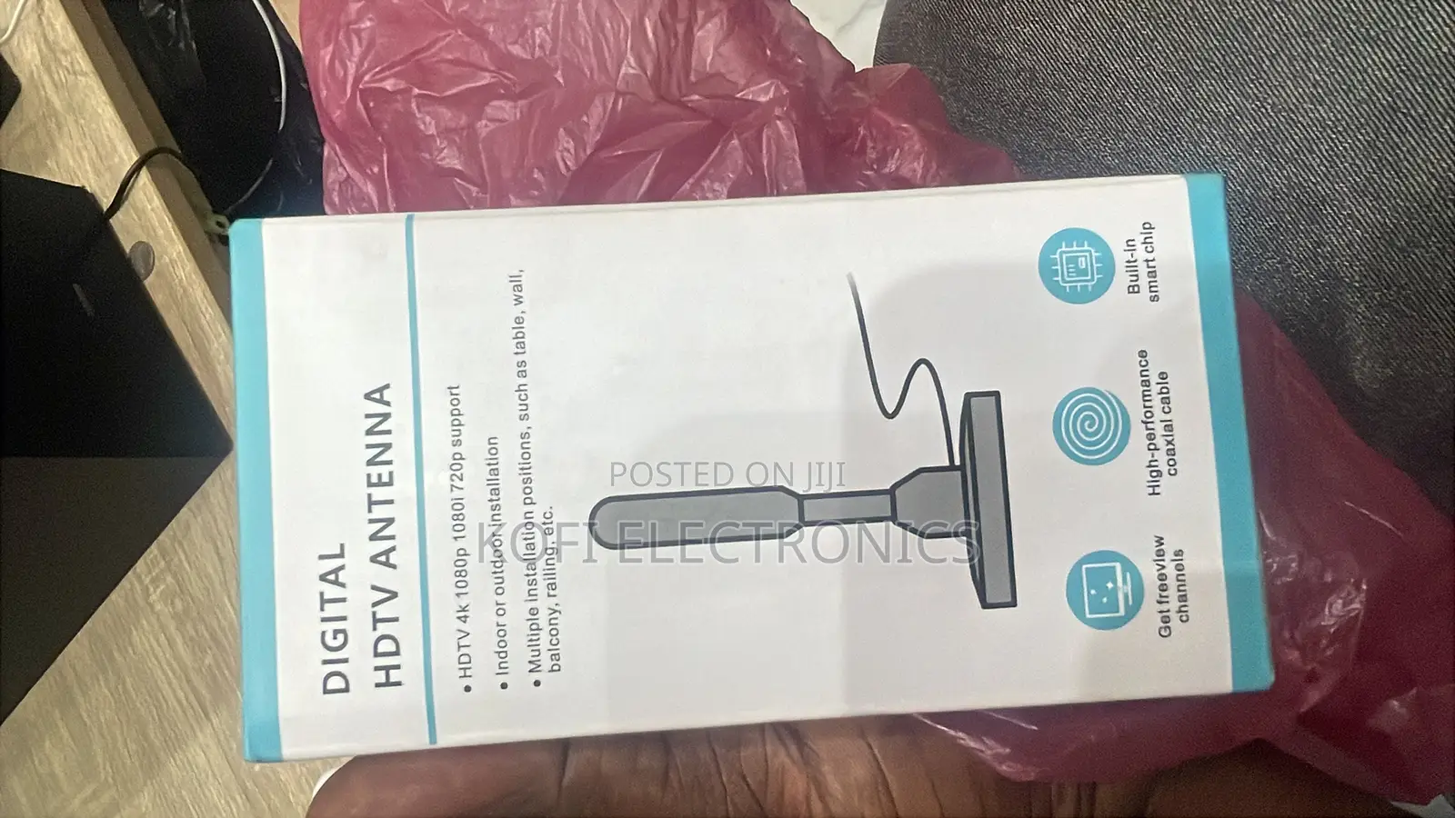 Lightweight Indoor HDTV Antenna With Stand