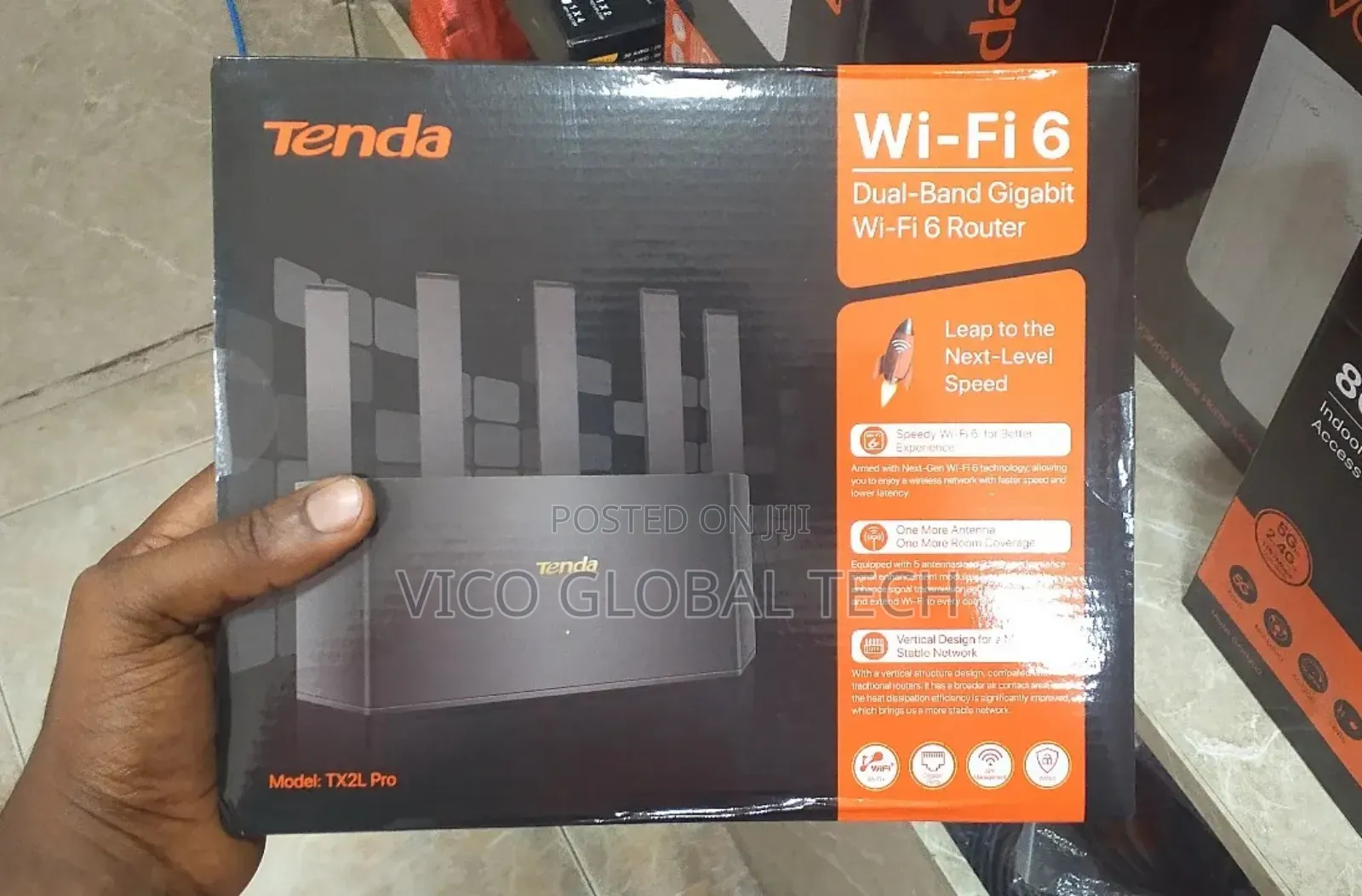 Tenda Tx2l Pro Dual-Band Gigabit Wi-Fi 6 Router.