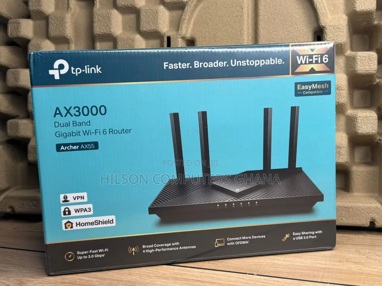 Tp-Link Archer Ax55 Ax3000 Dual-Band Wi-Fi 6 Router