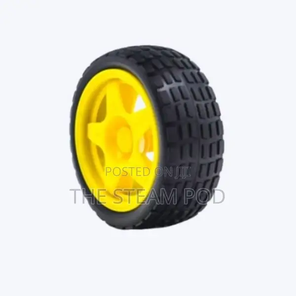 65mm Yellow Robot Smart Car Wheel