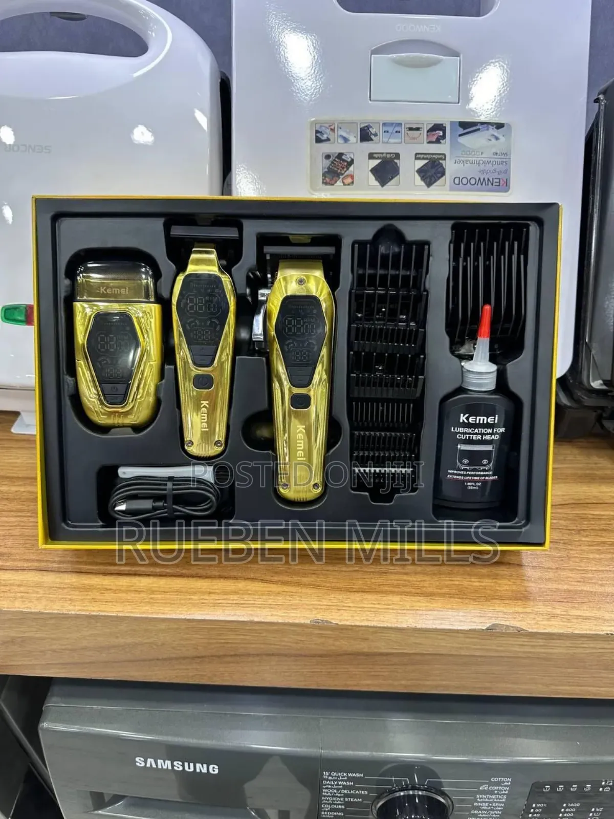 3 in 1 Gold Head Shavers Barbering Machine Beard Trimmer