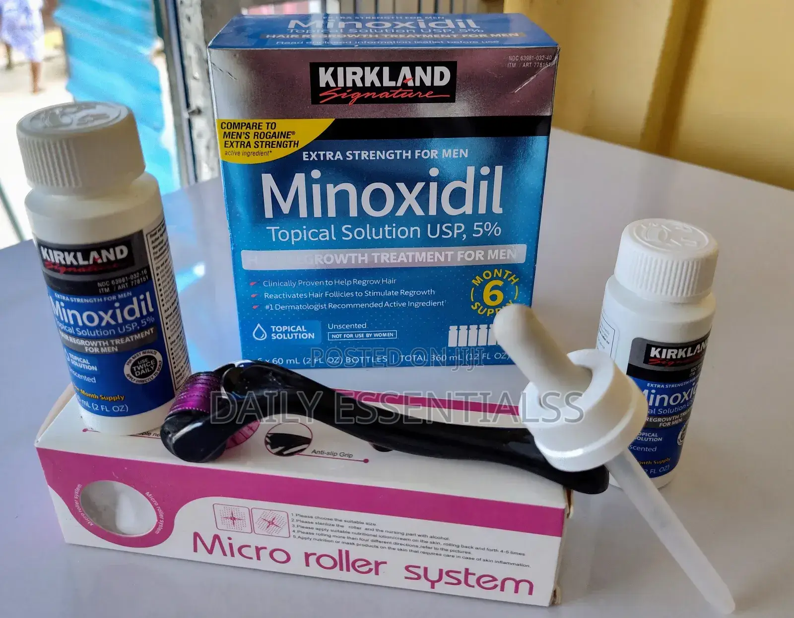 Regrow Bald Spots Faster – Minoxidil + Derma Roller