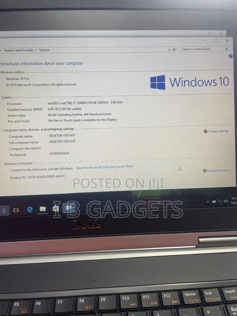Laptop Dell Latitude 6430u 8GB Intel Core i7 HDD 500GB
