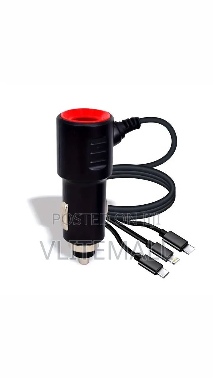 Original Car Charger With a (3 in 1) Cable - A903