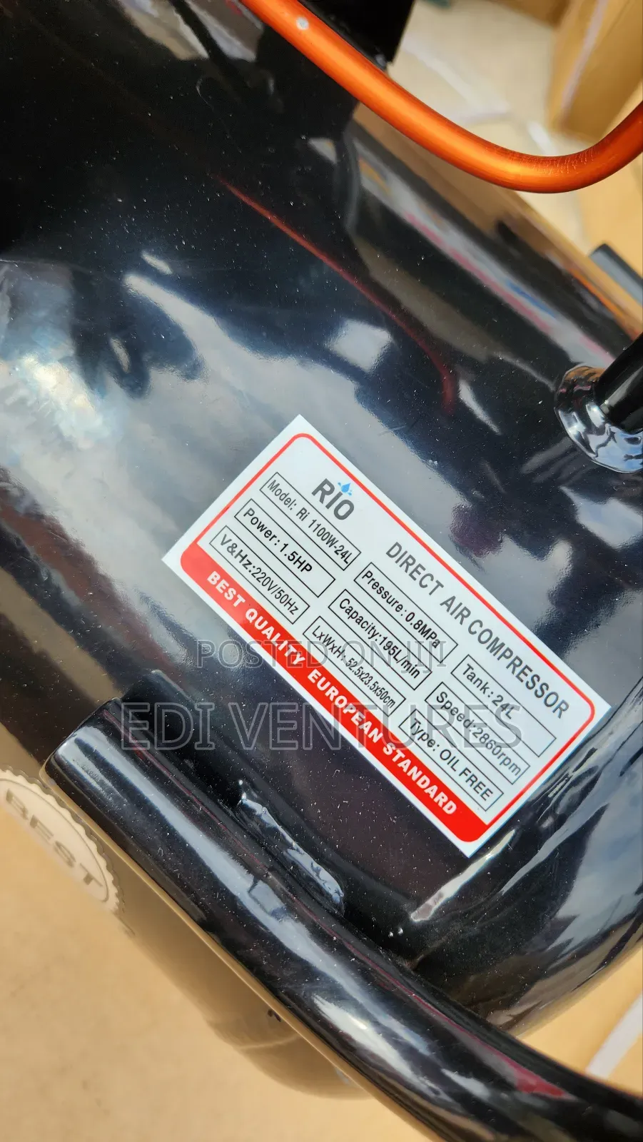 Rio 24 Litres Air Compressor - Silent Oil Fre