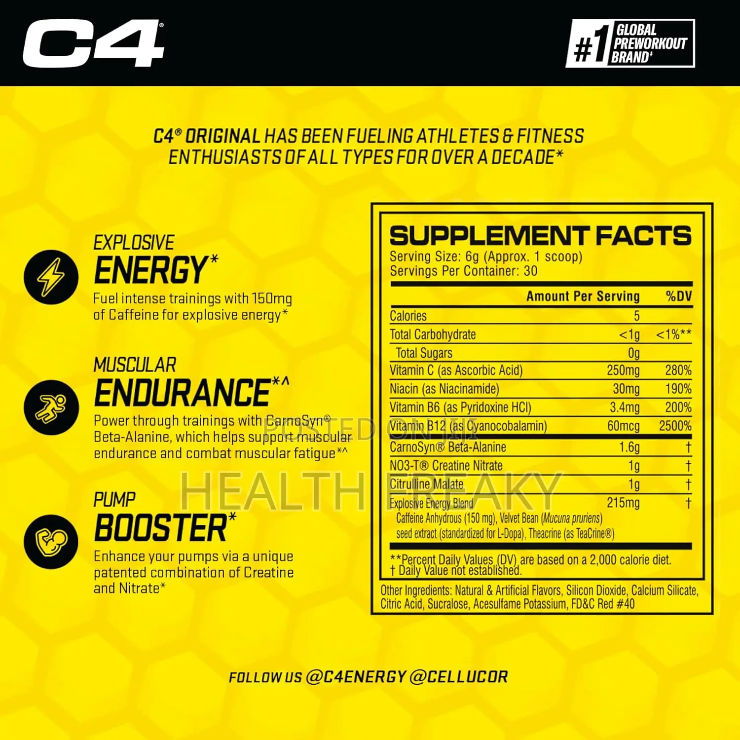 Preworkout C4 Original Energy Creatine Muscle Growth