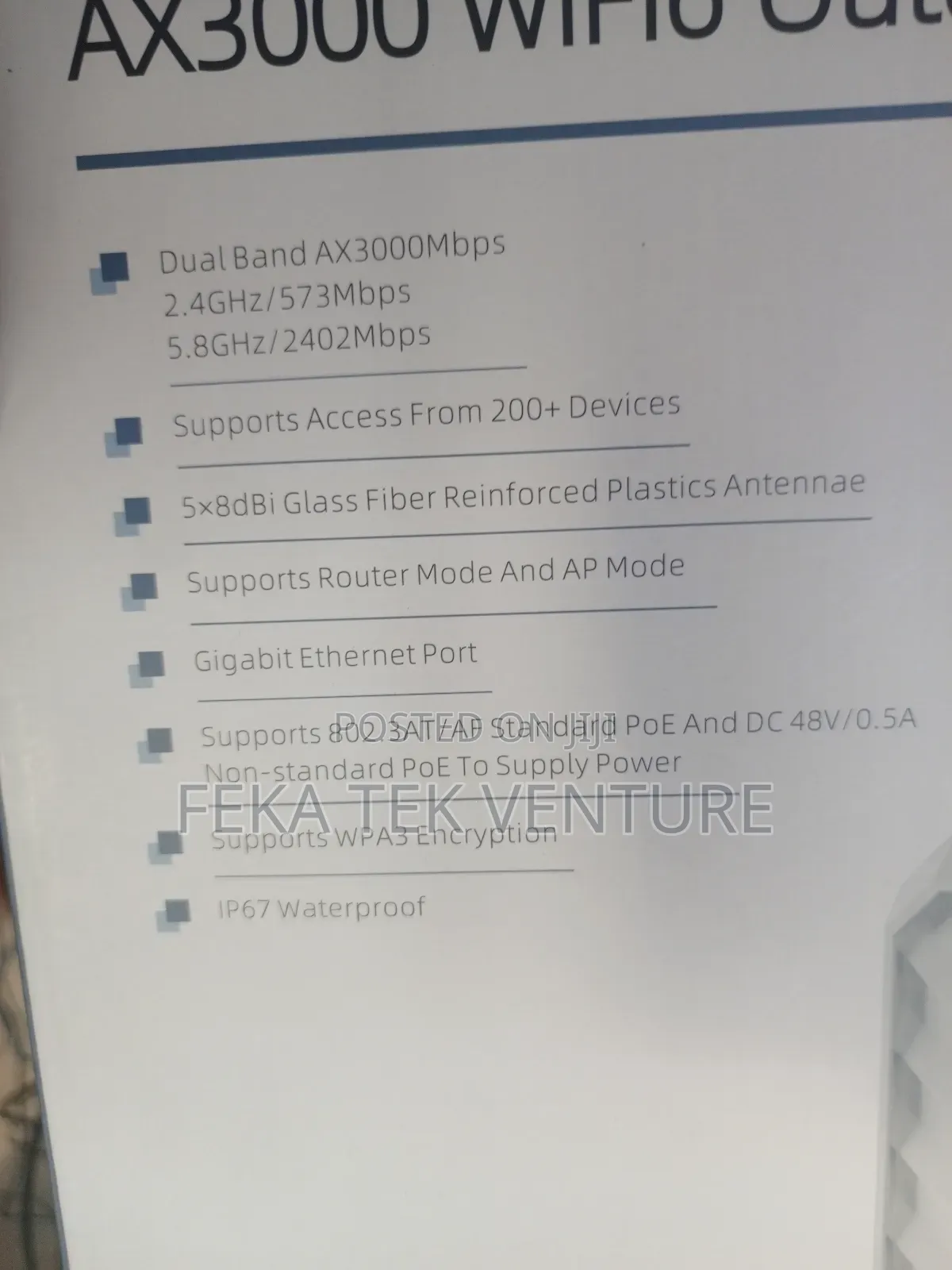 Ax3000 Wifi6 Outdoor Access Point