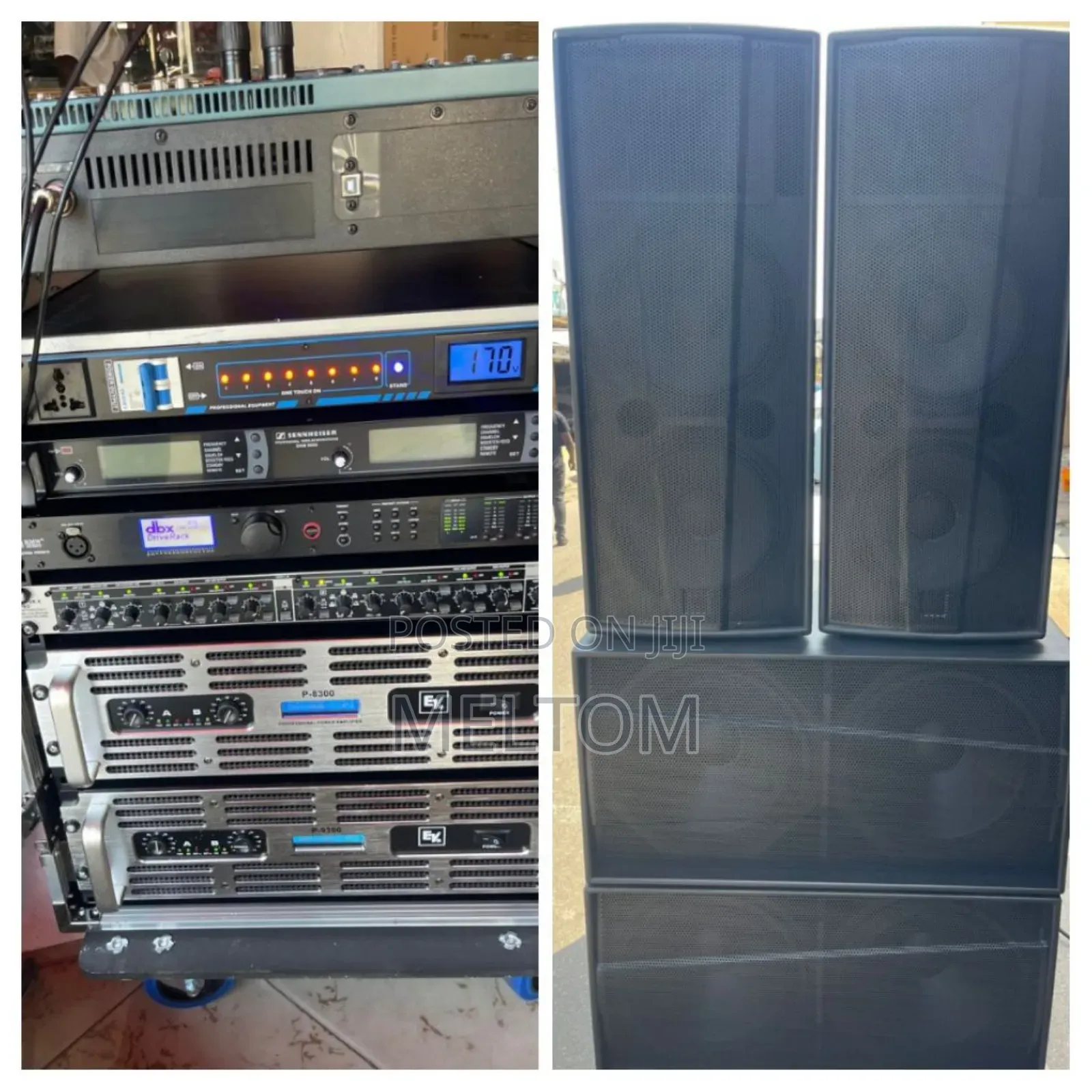 Martin Audio Full Spinning Setup Speakers and Loaded Dj Rack