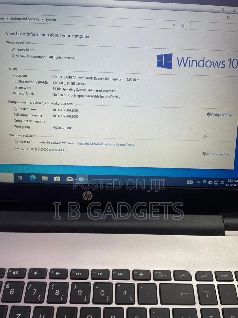 Laptop HP 255 G5 8GB AMD A6 HDD 500GB