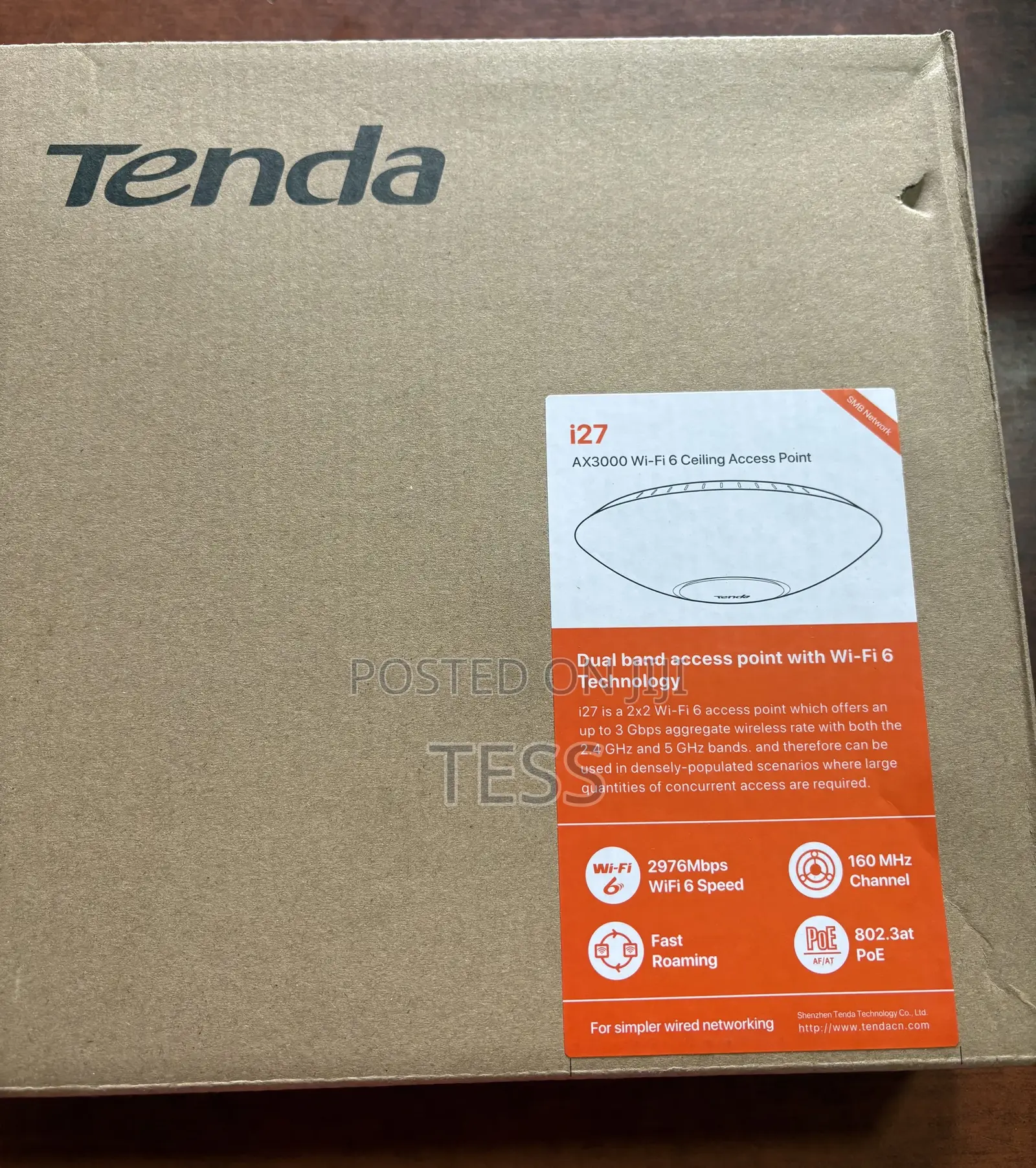 Tenda I27 Ax3000 Wi-fi 6 Ceiling Access Point Dual-band