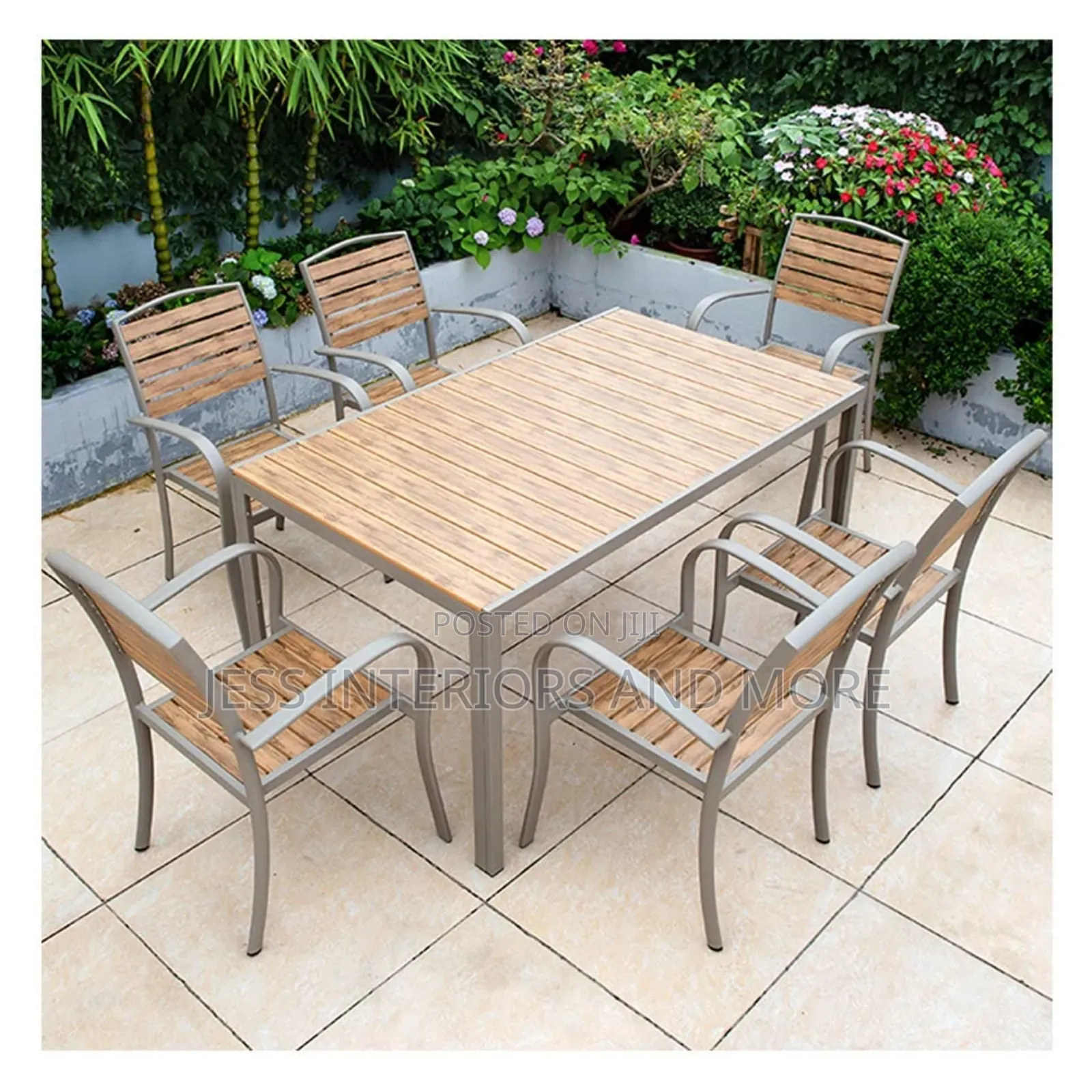 Outdoor Dining Set (Grey)